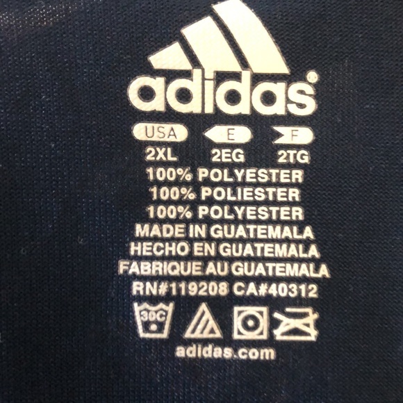 ๐น 4 for $30 Adidas Notre Dame Long Sleeve Shirt, size 2XL - Picture 5 of 5